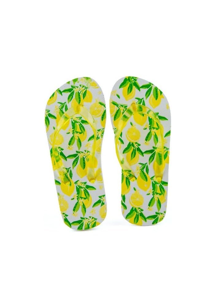 DAISO Lemon Beach Sandals - Yellow, US 13 / EU 31 - Image 1